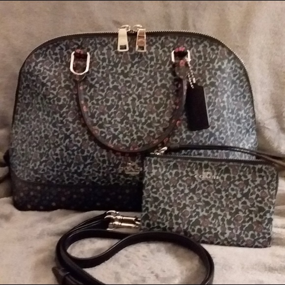 Coach Sierra Ranch Floral Crossgrain Satchel - Picture 2 of 5